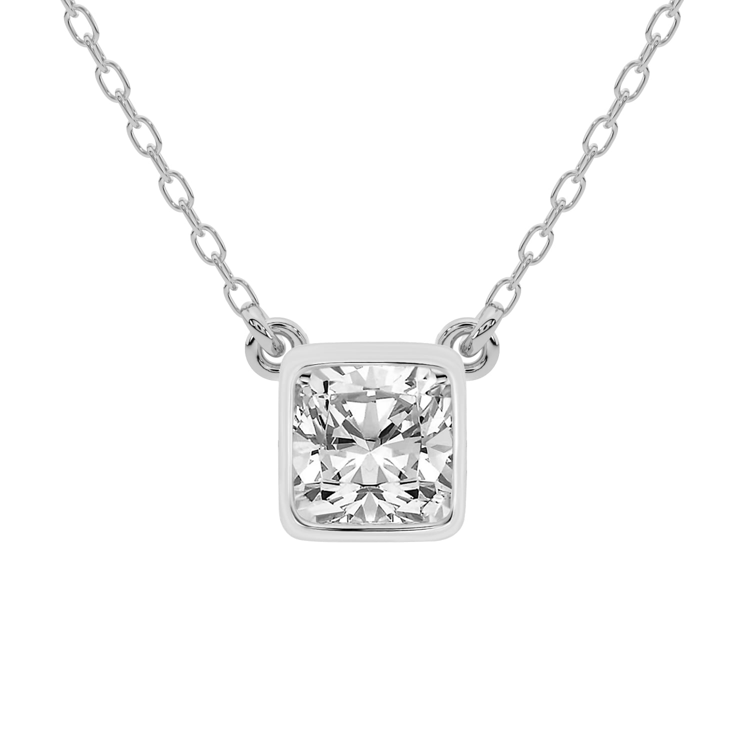 Floating Halo Pear Diamond Necklace | Floating Diamond Necklace