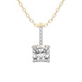 thumbnail image 1 of Diamond Pendant Necklace For Women | 4 Carat IGI Certified Cushion Shape Lab Grown Diamond | Lucida Four Prong Lab Diamond Pendant Necklace In 14K Yellow Gold | FG-VS1-VS2 Quality Friendly Diamonds, 1 of 4