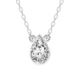 thumbnail image 1 of Diamond Pendant Necklace For Women | 4 Carat IGI Certified Pear Shape | Classic Bezel Solitaire Lab Diamond Pendant Necklace 18K White Gold | FG-VS1-VS2 Quality Friendly Diamonds, 1 of 6