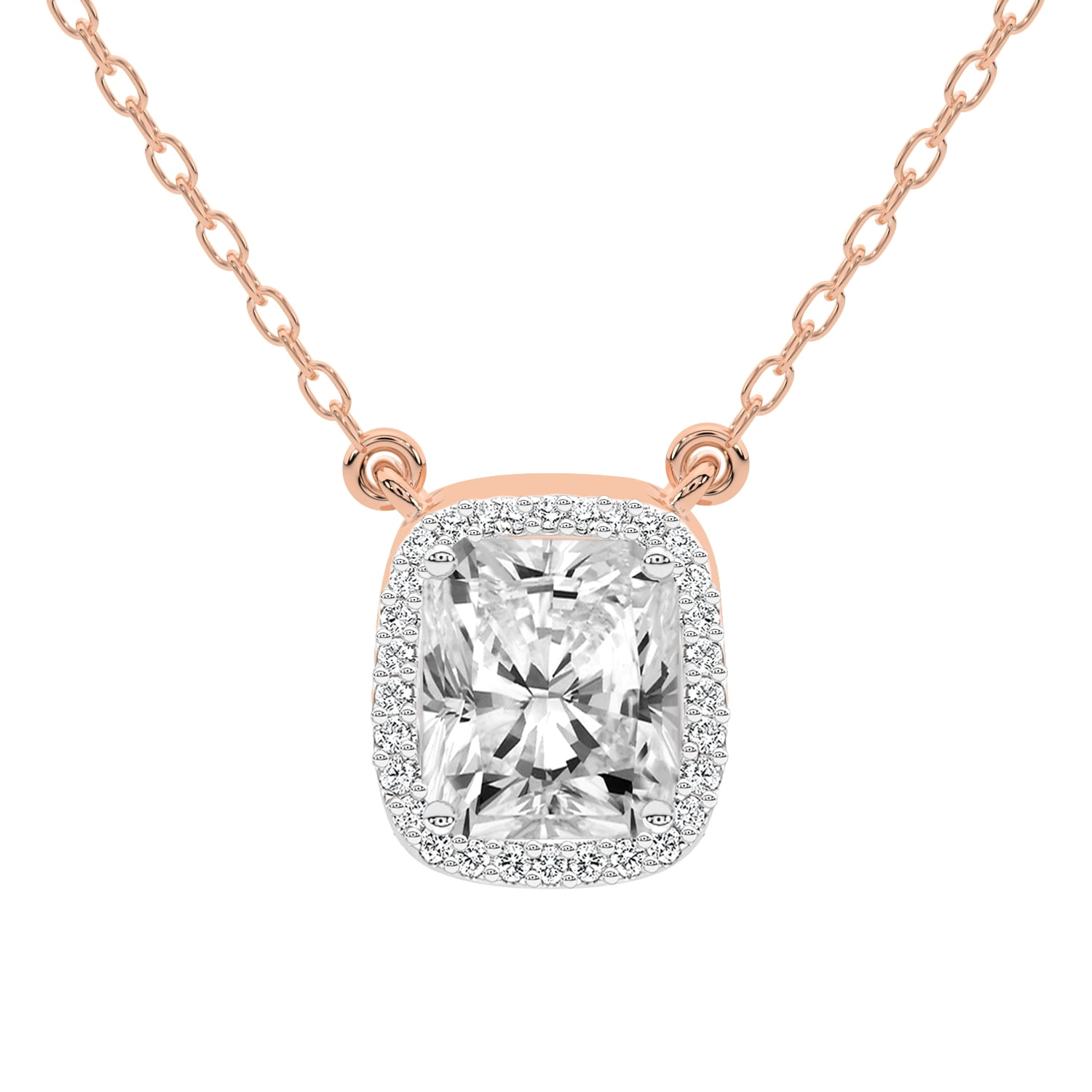Diamond Pendant Necklace For Women | 4 Carat IGI Certified Radiant ...