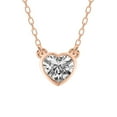 thumbnail image 1 of Diamond Pendant Necklace For Women | 4 Carat IGI Certified Heart Shape | Classic Bezel Solitaire Lab Diamond Pendant Necklace 14K Rose Gold | FG-VS1-VS2 Quality Friendly Diamonds, 1 of 6