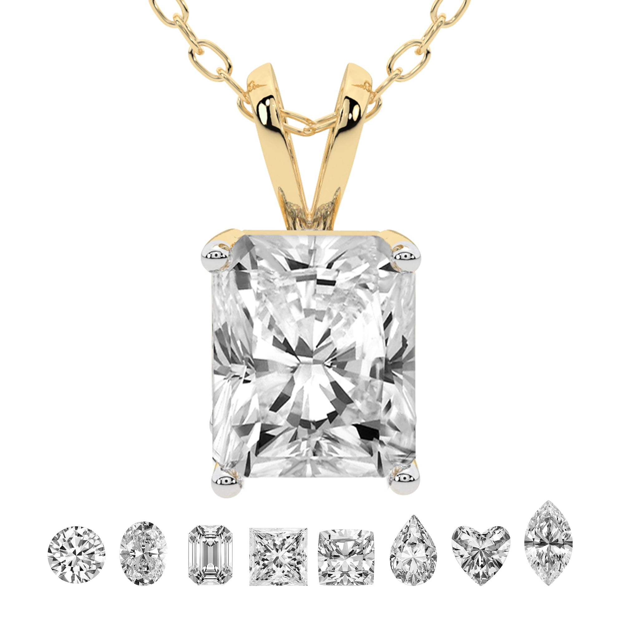 Lab Grown Diamond Pendant Necklace For Women | 0.50 Carat IGI Certified ...