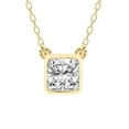 thumbnail image 1 of Diamond Pendant Necklace For Women | 0.75 Carat IGI Certified Cushion Shape | Classic Bezel Solitaire Lab Diamond Pendant Necklace 14K Yellow Gold | FG-VS1-VS2 Quality Friendly Diamonds, 1 of 6
