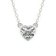 thumbnail image 1 of Diamond Pendant Necklace For Women | 0.75 Carat IGI Certified Heart Shape | Classic Bezel Solitaire Lab Diamond Pendant Necklace 18K White Gold | FG-VS1-VS2 Quality Friendly Diamonds, 1 of 6