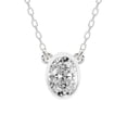 thumbnail image 1 of Diamond Pendant Necklace For Women | 0.75 Carat IGI Certified Oval Shape | Classic Bezel Solitaire Lab Diamond Pendant Necklace 14K White Gold | FG-VS1-VS2 Quality Friendly Diamonds, 1 of 6