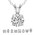 thumbnail image 1 of Lab Grown Diamond Pendant Necklace For Women | 0.75 Carat IGI Certified Round Shape FG-VS | Solitaire Pendant Necklace 14K White Gold | Quartze Split Bail, 1 of 8