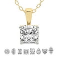 thumbnail image 1 of Lab Grown Diamond Pendant Necklace For Women | 1 Carat IGI Certified Cushion Shape FG-VS | Solitaire Pendant Necklace 14K Yellow Gold | Martina Solitaire, 1 of 6