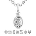 thumbnail image 1 of Diamond Pendant Necklace For Women | 1 Carat IGI Certified Oval Shape Lab Grown Diamond | Joan Fashion Lab Diamond Pendant Necklace 14K White Gold | FG-VS Quality Friendly Diamonds, 1 of 6