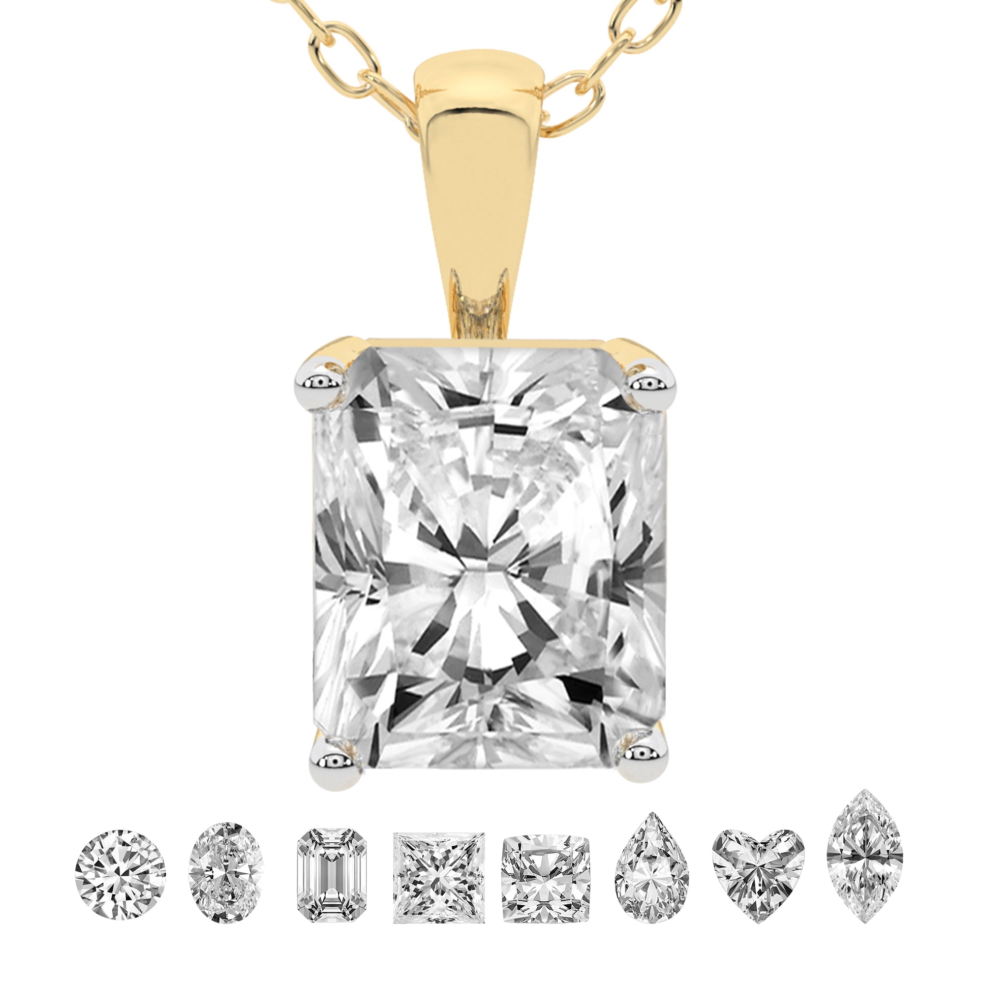 Lab Grown Diamond Pendant Necklace For Women | 1 Carat IGI Certified ...