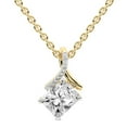 thumbnail image 1 of Diamond Pendant Necklace For Women | 1 Carat IGI Certified Radiant Shape Lab Grown Diamond | Priscilla Slider Lab Diamond Pendant Necklace 18K Yellow Gold | FG-VS1-VS2 Quality | Friendly Diamonds, 1 of 6