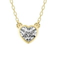thumbnail image 1 of Diamond Pendant Necklace For Women | 2 Carat IGI Certified Heart Shape | Classic Bezel Solitaire Lab Diamond Pendant Necklace 14K Yellow Gold | FG-VS1-VS2 Quality Friendly Diamonds, 1 of 6