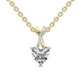 thumbnail image 1 of Diamond Pendant Necklace For Women | 2 Carat IGI Certified Heart Shape Lab Grown Diamond | Lou Slider Lab Diamond Pendant Necklace In 18K Yellow Gold | FG-VS1-VS2 Quality | Friendly Diamonds, 1 of 5