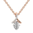 thumbnail image 1 of Diamond Pendant Necklace For Women | 2 Carat IGI Certified Oval Shape Lab Grown Diamond | Priscilla Slider Lab Diamond Pendant Necklace 14K Rose Gold | FG-VS1-VS2 Quality | Friendly Diamonds, 1 of 6
