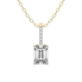 thumbnail image 1 of Diamond Pendant Necklace For Women | 2 ct IGI Certified Emerald Shape | Lucida Four Prong Lab Diamond Pendant Necklace In 18K Yellow Gold | FG-VS1-VS2 Quality Friendly Diamonds, 1 of 4