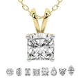 thumbnail image 1 of 3 Carat Cushion IGI Certified Lab Grown Diamond Pendant Necklace For Women | FG-VS Solitaire Pendant Necklace 18K Yellow Gold | Quartze Split Bail, 1 of 7