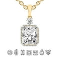 thumbnail image 1 of Diamond Pendant Necklace For Women | 3 Carat IGI Certified Radiant Shape Lab Grown Diamond | Joan Fashion Lab Diamond Pendant Necklace 18K Yellow Gold | FG-VS Quality Friendly Diamonds, 1 of 6