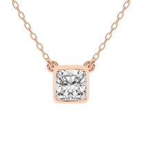 Diamond Pendant Necklace For Women | 5 Carat IGI Certified Cushion Shape | Classic Bezel Solitaire Lab Diamond Pendant Necklace 14K Rose Gold | FG-VS1-VS2 Quality Friendly Diamonds