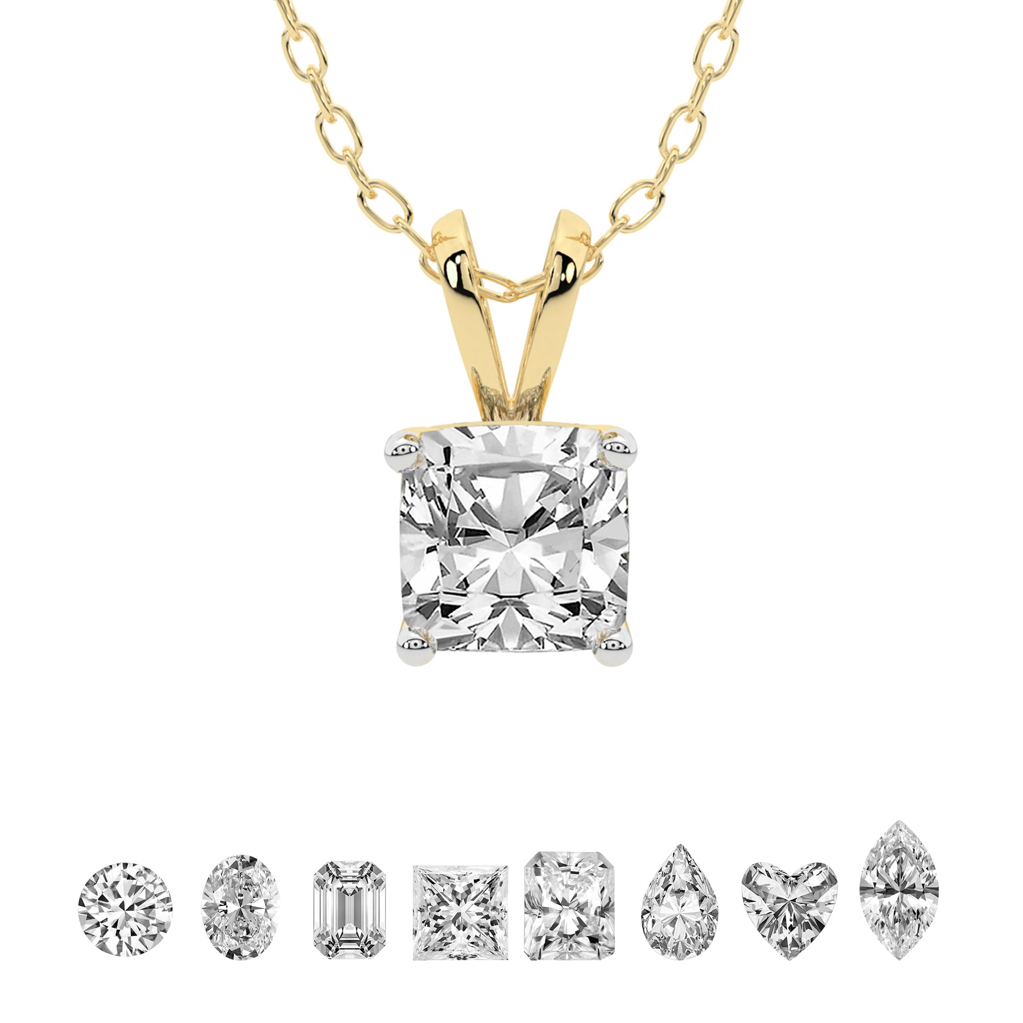 5 Carat Cushion IGI Certified Lab Grown Diamond Pendant Necklace For ...