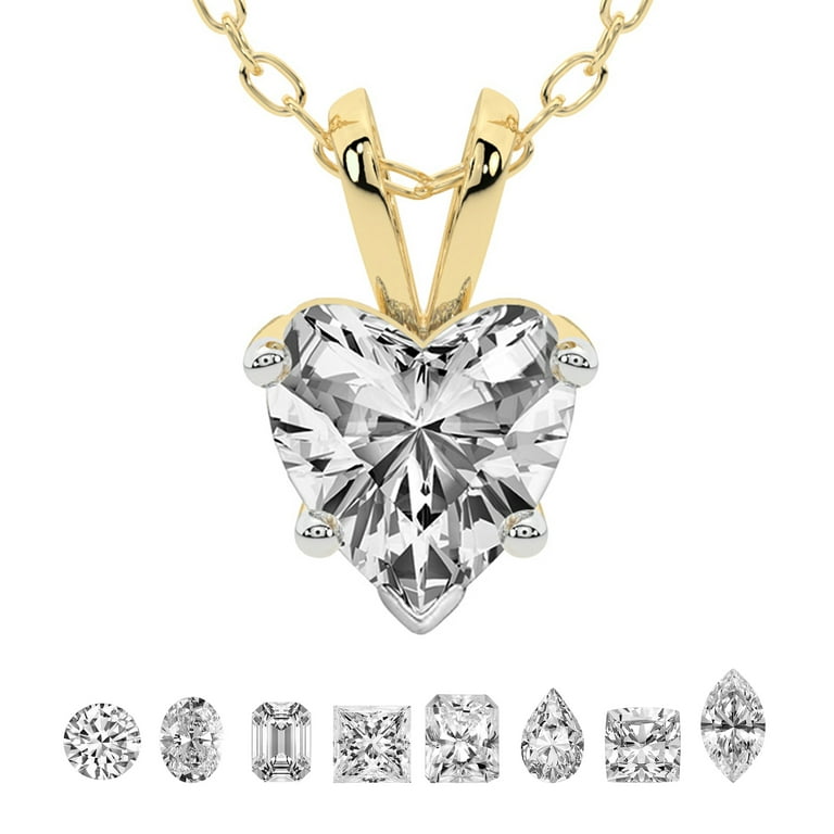 Carat Heart IGI Certified Lab Grown Diamond Pendant Necklace For