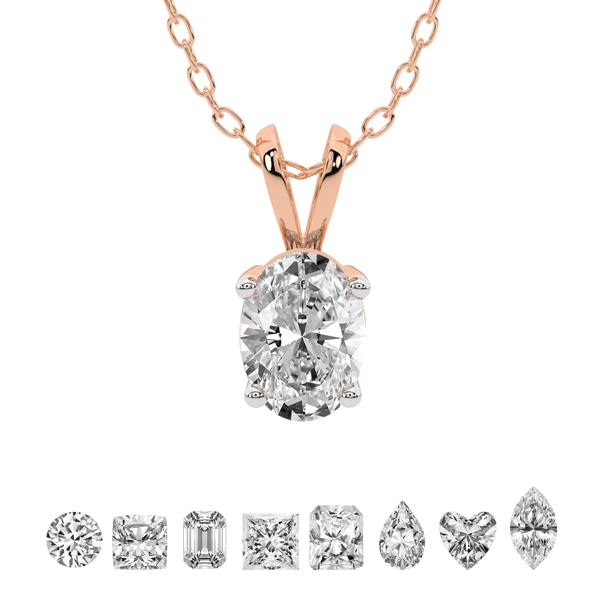 5 Carat Oval IGI Certified Lab Grown Diamond Pendant Necklace For Women ...
