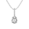 thumbnail image 1 of Diamond Pendant Necklace For Women | 5 Carat IGI Certified Pear Shape Lab Grown Diamond | Lucida Four Prong Lab Diamond Pendant Necklace In 18K White Gold | FG-VS1-VS2 Quality Friendly Diamonds, 1 of 4