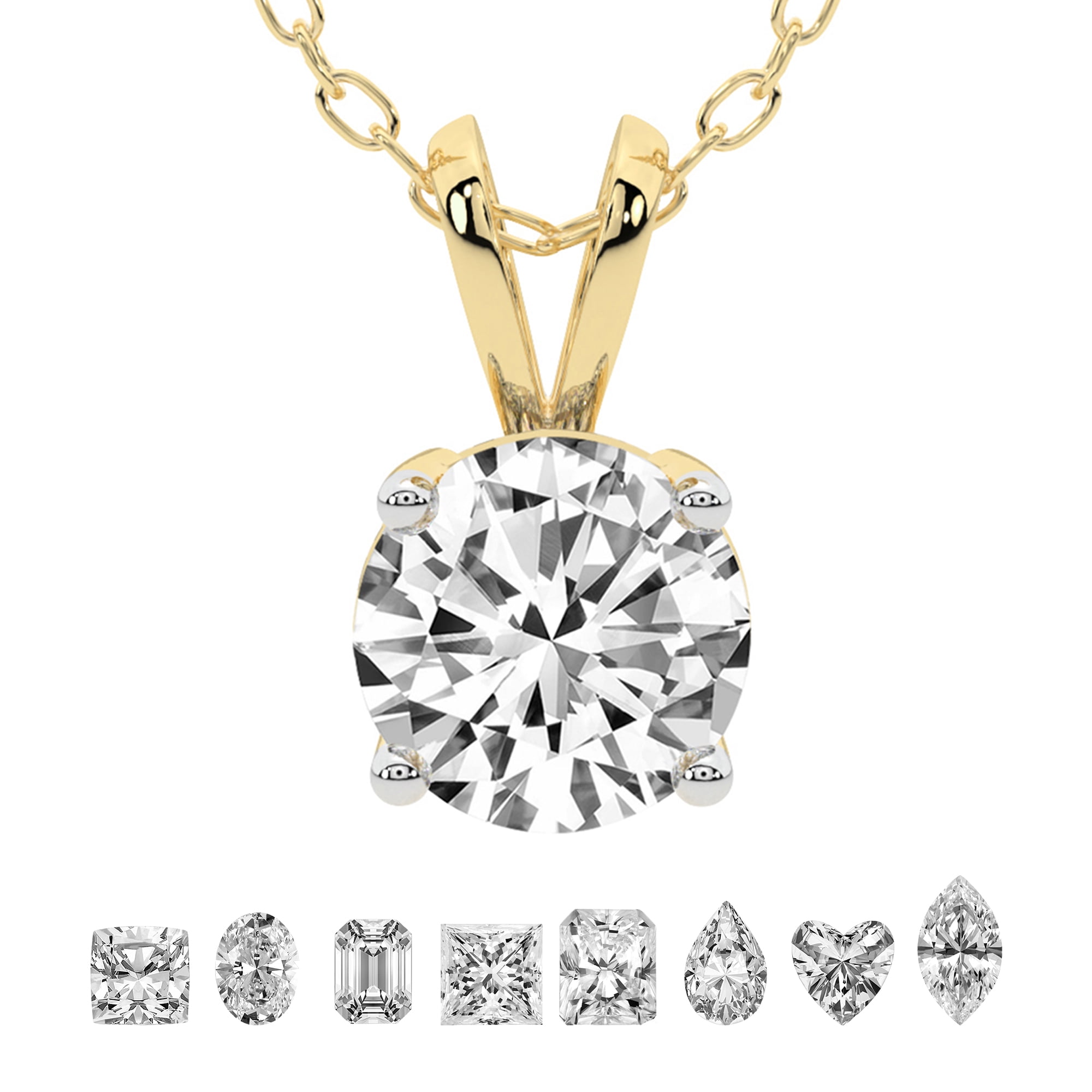 5 Carat Round IGI Certified Lab Grown Diamond Pendant Necklace For ...
