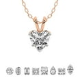 thumbnail image 1 of 6 Carat Heart IGI Certified Lab Grown Diamond Pendant Necklace For Women | FG-VS Solitaire Pendant Necklace 18K Yellow Gold | Quartze Split Bail, 1 of 7