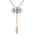thumbnail image 1 of Lab Grown Diamond Pendant Necklace For Women | 6 Carat IGI Certified Marquise Shape FG VS | 14K Rose Gold |Vanna Lariat Pendant FRIENDLY DIAMONDS, 1 of 6