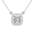 thumbnail image 1 of Diamond Pendant Necklace For Women | 6 Carat IGI Certified Princess Shape Lab Grown Diamond | Flaire Halo Lab Diamond Pendant Necklace 14K White Gold | FG-VS1-VS2 Quality Friendly Diamonds, 1 of 6