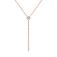 thumbnail image 1 of Lab Grown Diamond Pendant Necklace For Women | 6 Carat IGI Certified Round Shape FG VS | 18K Rose Gold |Vanna Lariat Pendant FRIENDLY DIAMONDS, 1 of 6