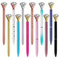 thumbnail image 1 of Diamond Pens Fun Fancy Crystal Diamond Pen For Women, Bling Metal Pens, Black Ink, 12 Count (Mixed Colors), 1 of 5