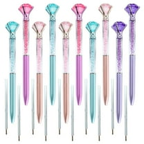 Diamond Pens Pack of 10 ,Big Crystal Diamond Ballpoint Pens Retractable Metal Quicksand l Pens ,for Office Supplies, Decorations, Women Gift(10 pens)
