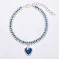 thumbnail image 1 of Diamond Pet Collar,Luxury Crystal Collar Love Pendant Necklace Pet Collar Adjustable Small Dog Neck Ring Collar Pet Accessories(L,Blue), 1 of 3