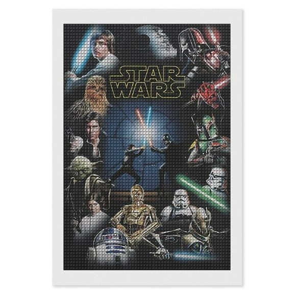 Diamond Picture 5D Paint Darth Vader Full Drill Diamond Arts for Beginners,With Diamonds Gem Art Painting Kits for Home Wall Decor Gifts 8"x12"