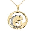 thumbnail image 1 of Diamond Pisces Zodiac In Rope Pendant Necklace In Yellow Gold - Gold Purity:: 14K, Pendant / Necklace option: Pendant only, 1 of 1