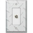 thumbnail image 1 of Diamond Plate Aluminum Single Coaxial Wallplate, 1 of 1