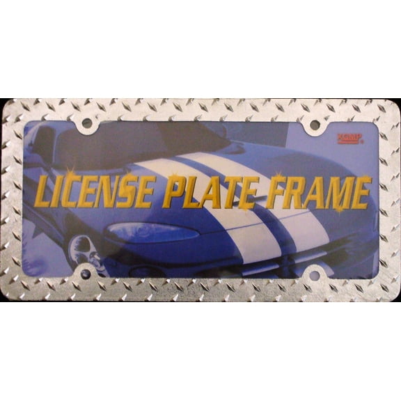 Diamond Plate Chrome License Frame