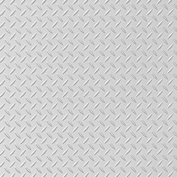 Diamond Plate Faux Tin Glue Up 4' x 8' Wainscoting Panels in Gloss White (Paintable) (96 Sq.ft / Pack) - 3 Pieces