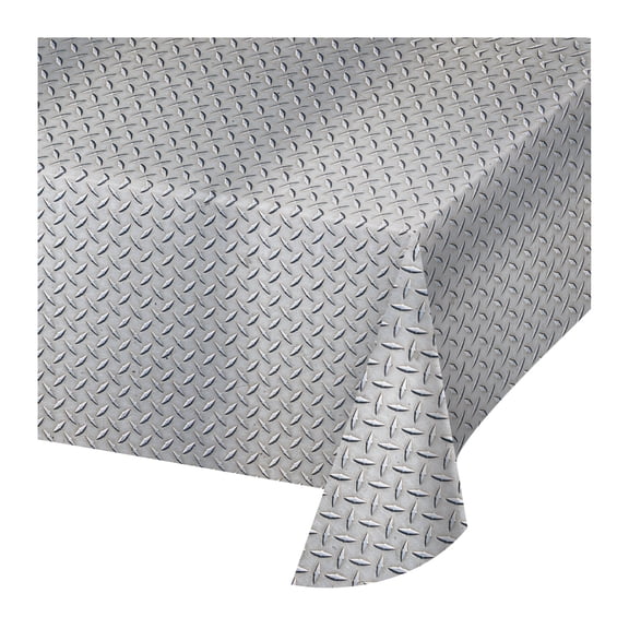 Diamond Plate Plastic Tablecloths, 3 Count