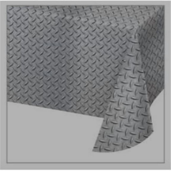 Diamond Plate Print Plastic Tablecloth