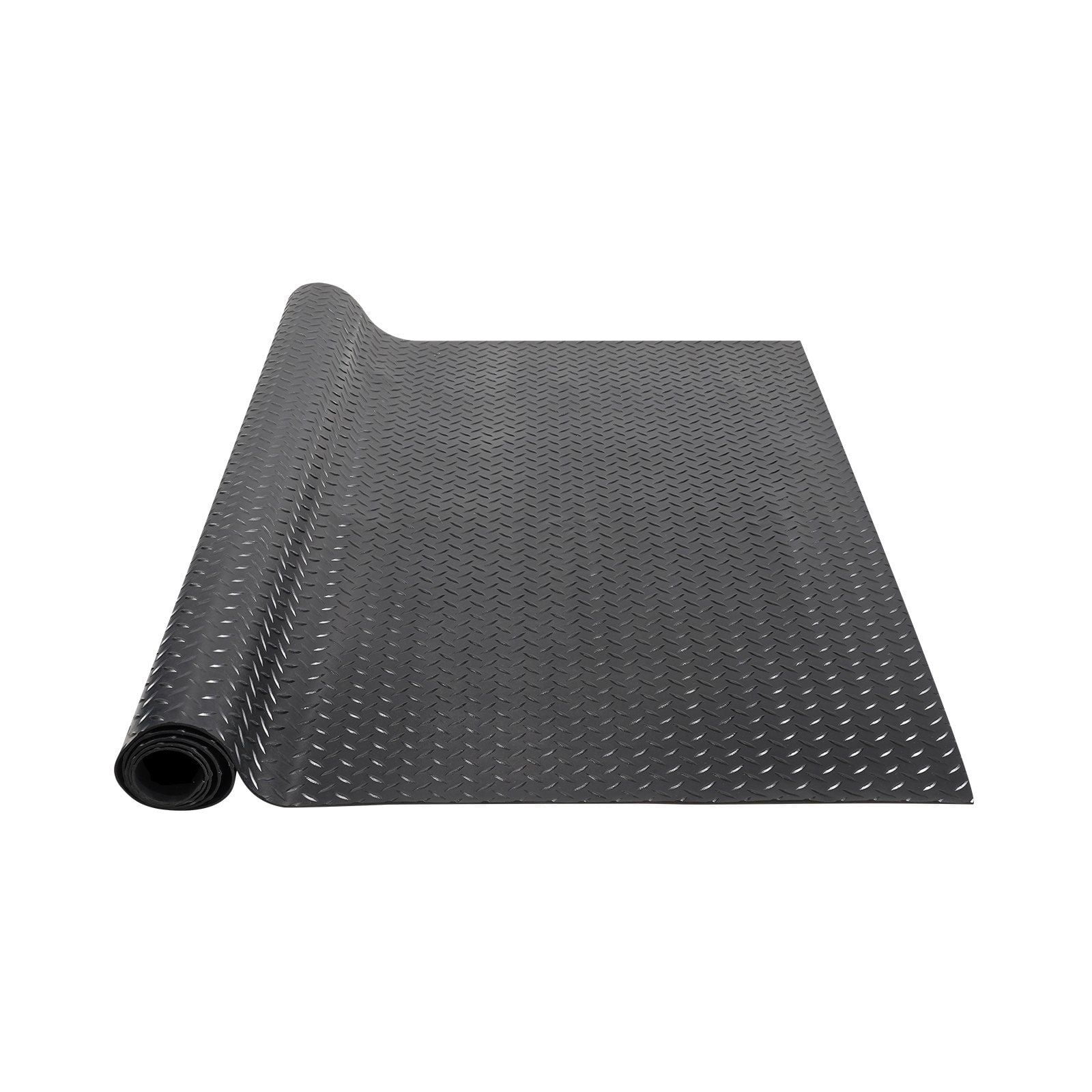Diamond-Plate Rubber Flooring Roll, Easy to Clean, Garage Industry Gym, Black,Diamond Plate Rubber Mat for Under Cars, 3 mm x 4 ft x 15 ft Garage Floor Mat, SBR Rubber Garage Flooring Roll