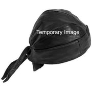 Solid Genuine Leather Skull Cap