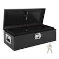 thumbnail image 1 of Diamond Plate Steel Truck Bed Tool Box, Heavy Duty Storage Organizer with Lock Keys & Side Handle for Pickup RV Trailer-Upgrade Black, 1 of 8