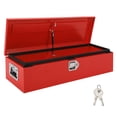 thumbnail image 1 of Diamond Plate Steel Truck Bed Tool Box, Heavy Duty Storage Organizer with Lock Keys & Side Handle for Pickup RV Trailer-Upgrade Red, 1 of 8
