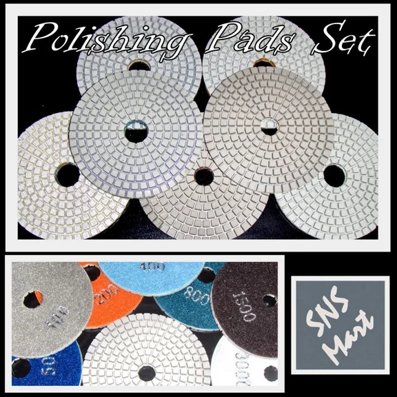 Diamond Polishing Pads 4" Wet/Dry Granite Tile Marble Concrete Stone Grit 150