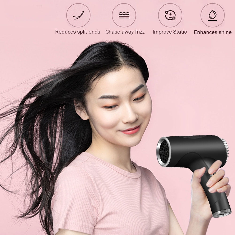 Diamond Portable Hair Dryer 2 Gears Cordless Anion Blow Dryer for Household Travel Salon