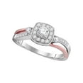 thumbnail image 1 of Diamond Princess 10k White Gold Round Diamond 2-tone Bridal Wedding Engagement Anniversary Ring 1/2 Cttw, 1 of 1
