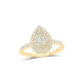 thumbnail image 1 of Diamond Princess 10k White Gold Round Pave-set Diamond Womens Slender Bridal Wedding Band 1/5 Cttw, 1 of 1