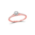 thumbnail image 1 of Diamond Princess 10kt Rose Gold Round Diamond Solitaire Bridal Wedding Engagement Ring 1/5 Cttw, 1 of 1