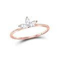thumbnail image 1 of Diamond Princess 10kt Rose Gold Womens Marquise Diamond Stackable Band Ring 1/4 Cttw, 1 of 4